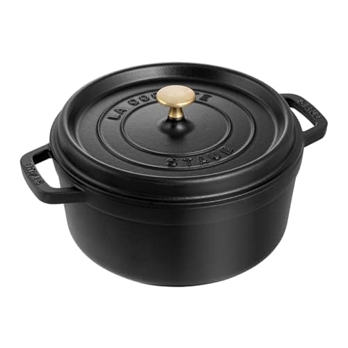 STAUB Cast Iron Dutch Oven 4-qt Round Cocotte, Made in France, Serves 3-4 (various colors) $149.95