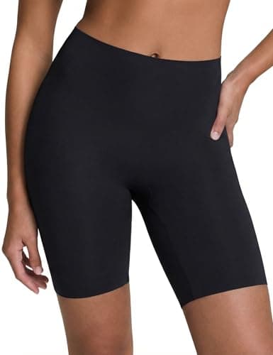 ATTLADY Mid-Waist Thigh Slimmer Shorts, Tummy Control Shapewear for Women