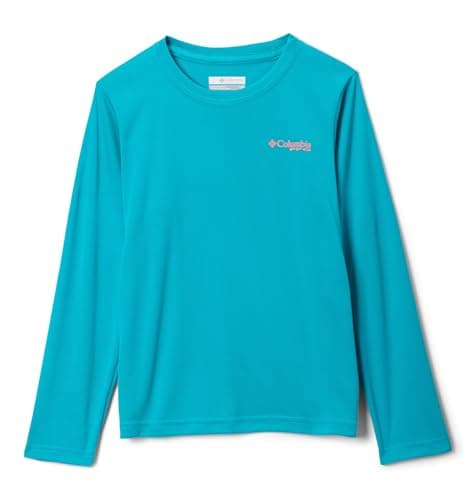 Columbia Youth Boys Terminal Tackle PFG Fish Shine Long Sleeve, Ocean Teal, X-Small