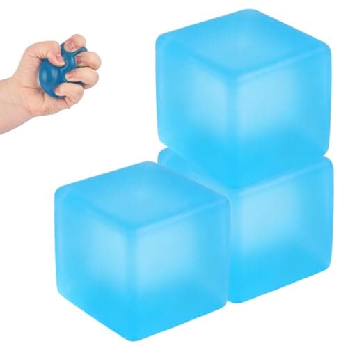 Ice Cube Stress Ball, 2026 New Squishy Stress Ice Cube Fidget Toys, Stress Relief Toys Squeeze Toys for Adults(3PCS-Blue)