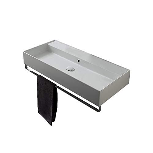 Scarabeo 8031/R-120B-TB-No Hol...lished Chrome Towel Bar, White