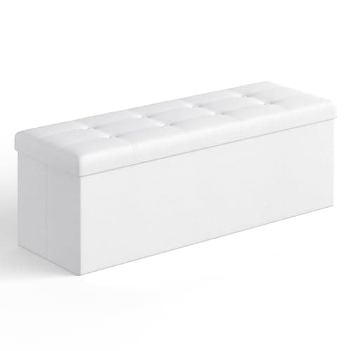 SONGMICS MAZIE Collection - 43...nthetic Leather, White ULSF702