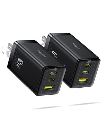 Prime Members: 2-Pk Baseus 3-Port up to 65W Wall Charger + 2-Pk 100W USB C Cable $36 + Free S&H