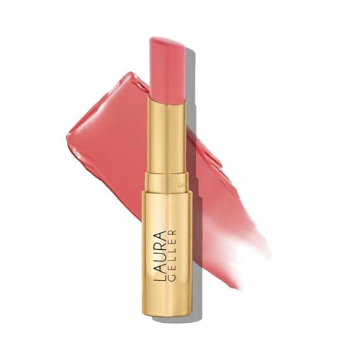 LAURA GELLER NEW YORK Jelly Balm Tinted Lip Balm – Pink About It – Hydrating Lip Color with Shine Finish – Squalane & Vitamin E – Buildable Sheer to Medium Coverage – Vegan & Cruelty-Free