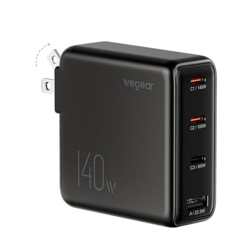 wegear 140W 4-Port GaN USB-C Charger w/ Foldable Plug $25 + Free S&H