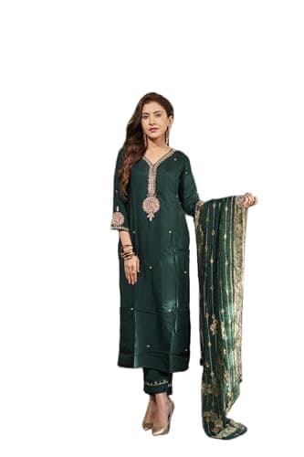 Women's Designer Kurta & Pant with Matching Dupatta (3 Pcs Kurts Set)