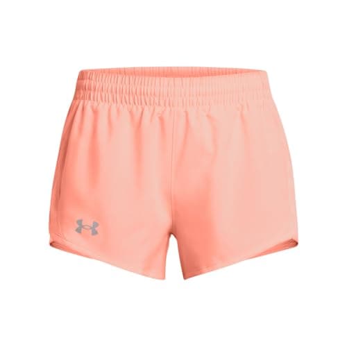 Under Armour Girls Fly by Shorts, (897) Flare Orange/Flare Orange/Reflective, Large