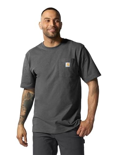Carhartt Men's Iconic K87 Pocket T-Shirt, Carbon Heather, XX-Large