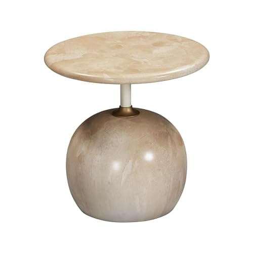 Tov Furniture Mire Rose Faux M...e Round Living Room Side Table