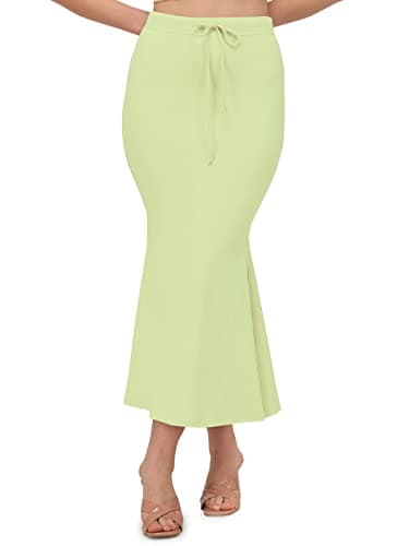 Mehrang Saree Shapewear Petticoat For Women, Cotton Blended,Petticoat,Skirts For Women,Shape Wear Dress For Saree Medium Mintgreen