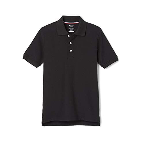 French Toast Unisex Kids Short... & Husky) Polo Shirt, Black, S