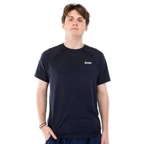 Franklin Sports Men's Performance Pickleball T-Shirt - Workout Short Sleeve Tee for Men - Navy - Adult Small