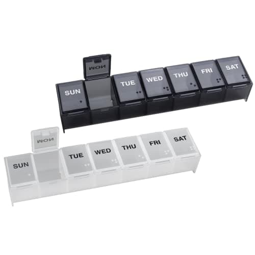 EZY DOSE Weekly (7-Day) Daily ...hite (2 Pack), Made in The USA