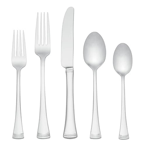 20-Pc Lenox Portola 18/10 Stainless Steel Flatware Set $28