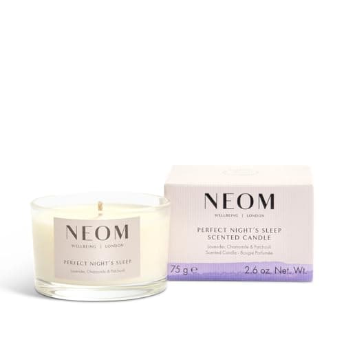 'NEOM- Perfect Night's Sleep Scented Candle, Travel Size | Lavender & Jasmine | Essential Oil Aromatherapy Candle | Scent to Sleep