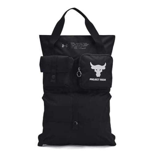 Under Armour Unisex Project Rock Gym Sack, (001) Black / / Mod Gray, One Size Fits Most