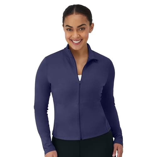 Hanes Women's Jacket, Moves Full-Zip Workout Jacket, Moisture-Wicking Outwear, Soft & Stretchy Athletic Wear for Women