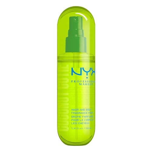 NYX PROFESSIONAL MAKEUP Fat Oil Fragrance Mist Perfume in Coconut Cutie, Coconut Scented Long Lasting Hair & Body Spray With Peach & Apple Notes, Vegan & Cruelty-Free, Large 5.4 fl oz