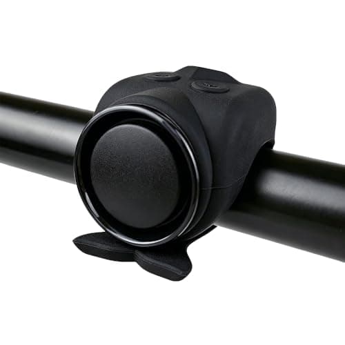 YUKI Electric Bike Horn, Quick Installation 120dB Loud Bicycle Bell Rechargeable Electronic Horn with Adjustable Volume for Adults Kids Road Bicycle Mountain Bike Scooter Ebike (Black)