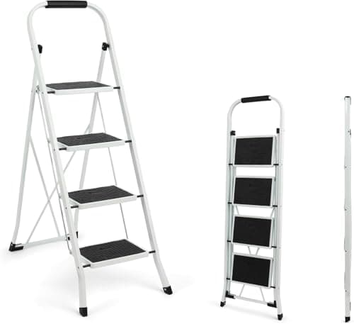 Simpli-Magic Step Ladder, 4 St... Ladder Stool (4 Step - White)