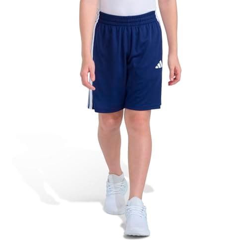adidas Boys Mesh Athletic Shorts, Dark Blue, Medium