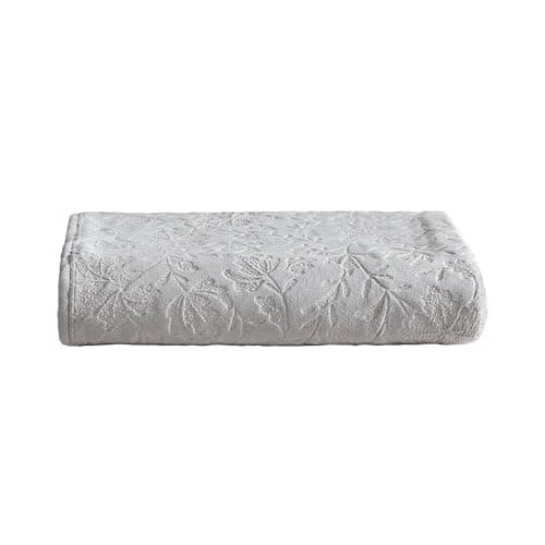 Eddie Bauer - Throw Blanket, U...dblock Floral Grey, 50" x 70")