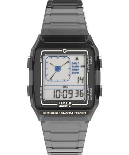 $52.87 | Timex Unisex Q LCA 35mm Watch - Gray Strap Digital Dial Gray Case at Amazon