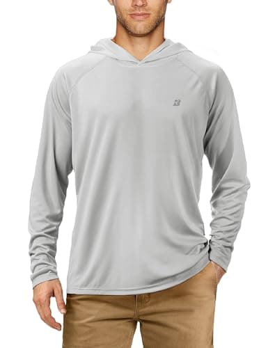 Roadbox UPF 50+ Men's Long Sleeve Fishing Shirt w/ Hood (Gray) $9.99 + Free Shipping w/ Prime or on $35+