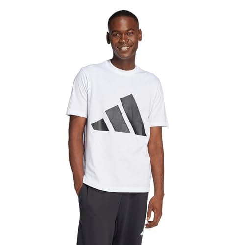 adidas Men's Essentials Big Logo T-Shirt, White/Black, 3X-Large