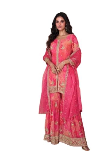 shopNstyle Indian/Pakisatni Party/Wedding wear Readymade Designer Sharara Suit for Women