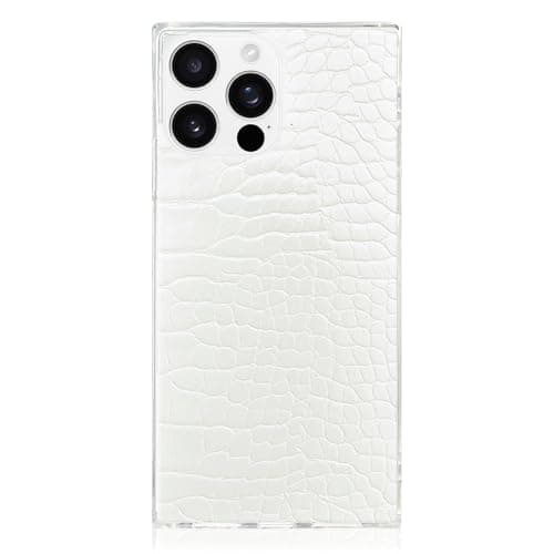 FLAUNT Official Square Protect...Shockproof - (White Crocodile)