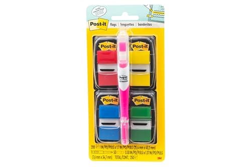 [NEW] $3.13 | Post-it Flags Value Pack, 50/Dispenser, 4 Dispensers/Pack at Amazon