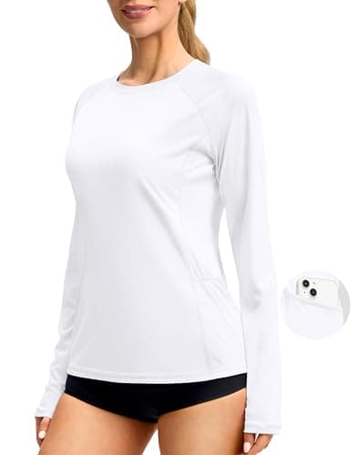 Viodia Women's UPF 50+ Long Sleeve Rash Guard Swim Shirt w/ Pockets (Various) $8.99 + Free Shipping w/ Prime or on $35+