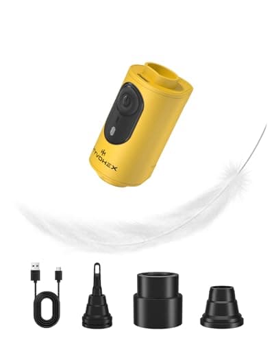 Portable Air Pump for Inflatables, 2oz Ultra-Fast Mini Electric Air Pump with Rechargeable to Inflate Deflate, Air Mattress Pump Perfect for Camping, Pool Floats, Sleeping Pads, Vacuum Storage Bags