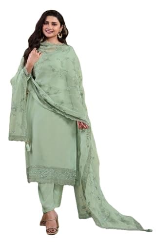STELLACOUTURE indian ready to wear salwar kameez pakistani plus size suit eid festival wedding party for women 2942-O (Green, 50)