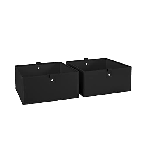 RiverRidge Kids 2pc 10.5in. W ...olding Storage Bin Set - Black