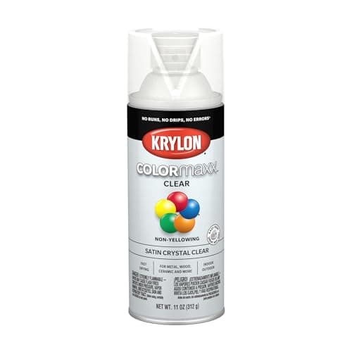 $4.48 | 11-Oz Krylon COLORmaxx Acrylic Clear Finish for Indoor/Outdoor Use (Satin Crystal Clear) at Amazon