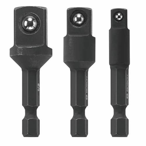 BOSCH ITDSAV203-3 pc. Driven 1... Hex Impact Socket Adapter Set
