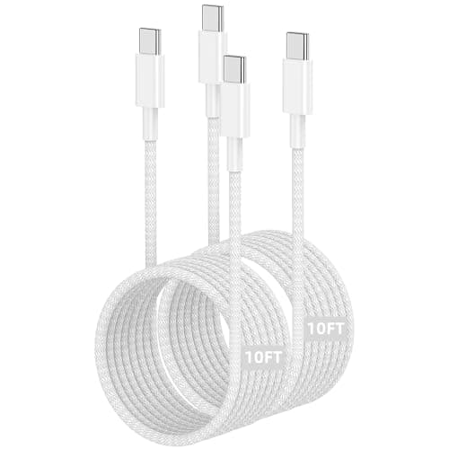 USB C to C Charger Cable 10ft, 60W Type C to C Fast Charging Cable Cord Long for Apple iPhone 17 Pro Max/17 Air/16 Pro Max/16 Pro/15 Plus/15 Pro Max/MacBook 2021/2020/2019,iPad Pro/Mini/Samsung Galaxy
