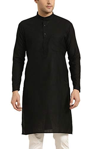 Sojanya (Since 1958 Men'S Cotton Black Only Kurta, Size 44