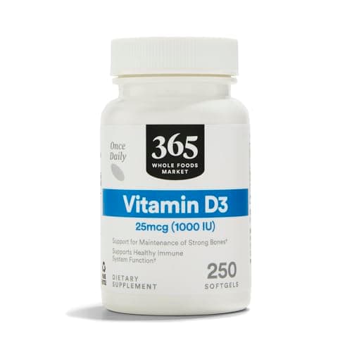 365 by Whole Foods Market, Vitamin D3 1000 IU, 250 Count