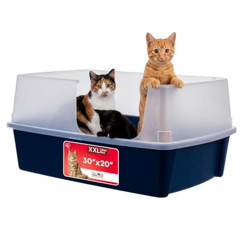 [NEW] $29.98 | IRIS USA Extra Large Litter Box, 30" L x 20" W x 14" H, Navy at Amazon