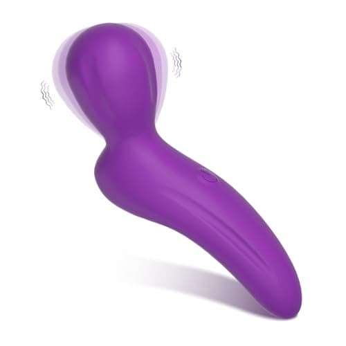 NeuraFlex Portable Wireless Massage Wand for Back–Electric Personal Handheld Massager with 10 Vibration Patterns Soft Silicone Massage Tool for Neck, Arms, Legs Muscle Relaxation(Purple)