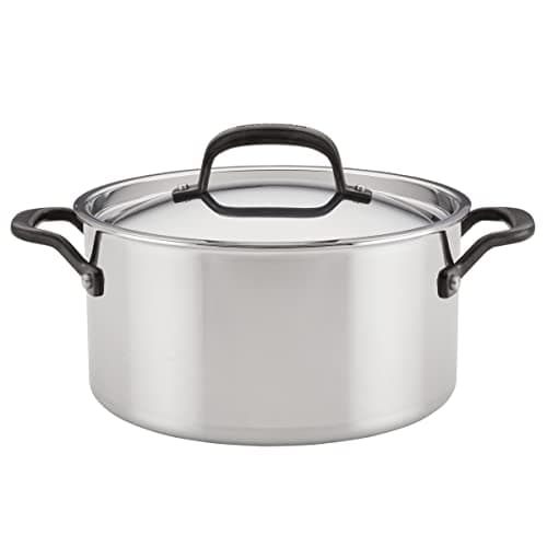 KitchenAid 5-Ply Clad Polished...Lid, 6 Quart - Stainless Steel