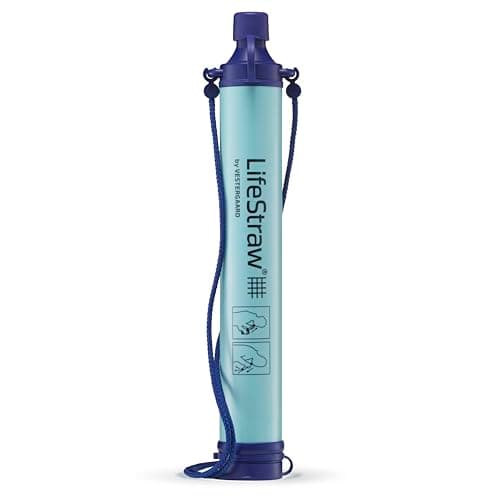 LifeStraw Personal — Water Filter for Hiking, Camping, Travel, and Emergency Preparedness, 1 Pack, Blue
