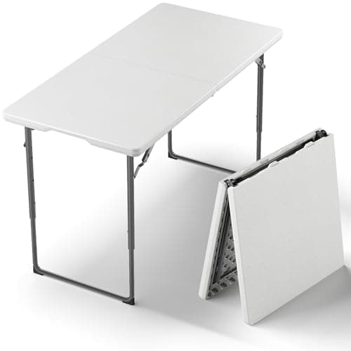 Folding Table, 4FT Foldable Pi...or Use, Easy to Fold and Store