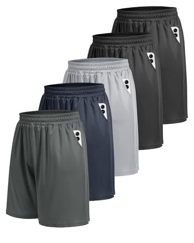 Men's Gym Shorts 5-Pack (L only)  for $20 + free shipping w/ Prime