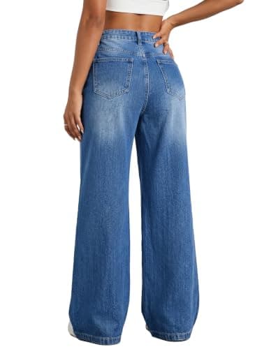 Emmiol Women's High-Waist Baggy Wide-Leg Denim Jeans for $32 + free shipping w/ Prime