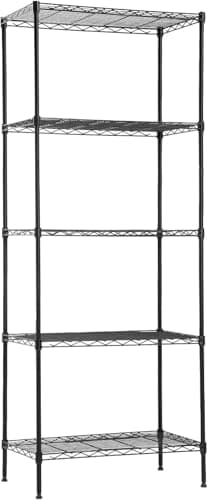 14" D×24" W×60" H Wire Shelvin...ge Pantry Kitchen Garage，Black