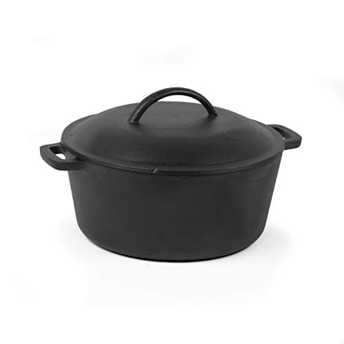 5-Qt Commercial Chef Pre-Seasoned Cast Iron Dutch Oven w/ Lid $17.85